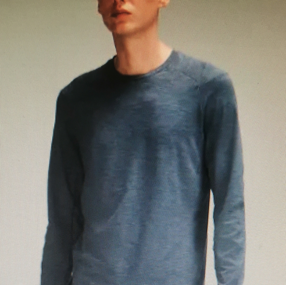 Lululemon Warm Large Long Sleeve Athletic Comfy Layering Blue Top
